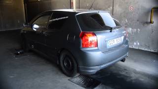 wwwAutoBarasLT Toyota Corolla E12 18 TS VVTLi dyno test absolutely stock [upl. by Ssitnerp]