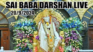 Live Shirdi Sai Baba Temple  20 SEPTEMBER 2024 ToDay Shirdi Live [upl. by Reffinnej681]