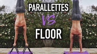 Parallettes vs Floor  Which Is BETTER For Handstands [upl. by Erdried]