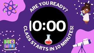 Science Timer 10 Minute Classroom timer Science Countdown Classroom Timer with Music [upl. by Awad]