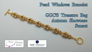 Pearl Windows Bracelet  GGCs Treasure Bag  Autumn Showcase  Sunset ggcbeginningbeaders [upl. by Auhoj]