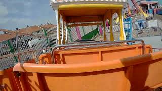 Great Yarmouth Pleasure Beach  Floaty Boaty Zamperla Rockin Tug onride [upl. by Acnaiv839]