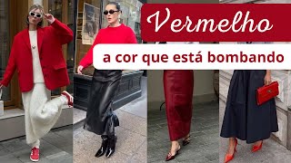 VERMELHO É A COR DO OUTONOINVERNO❤️ [upl. by Tai]