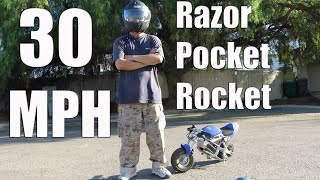 From 24V to 60V upgrade Razor Pocket Rocket Electric motorbike [upl. by Slack]