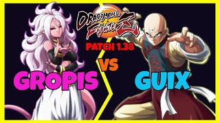 DBFZ  GROPIS vs GUIX games Super Baby 2 Cell Android 21 vs Tenshinhan Labcoat 21 Beerus [upl. by Ymmas853]