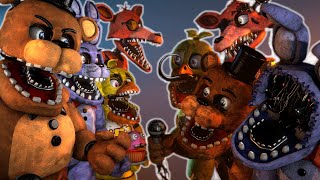 SFM FNaF Withereds vs UnWithereds full fight [upl. by Cr]