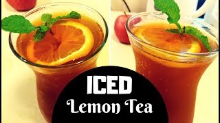 ICED LEMON TEA Iced lemon mint tea recipe Summer drink [upl. by Goldenberg]