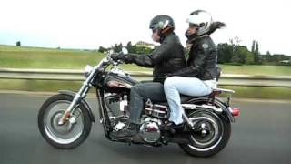 HarleyDavidson DYNA FXDL 2008 à 130 Kmh sur autoroute [upl. by Ridan]