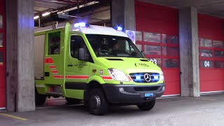 Partenza mezzi Civici Pompieri Lugano in emergenza  Swiss Fire Dept responding [upl. by Ahoufe937]