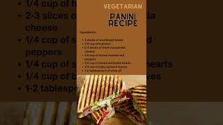 vegetarian panini recipe vegetarianfood vegetariansandwiches [upl. by Cochard]