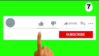 ✅ No Copyright Top 10 YouTube Subscribe Button Green Screen With Sound For Free 💯  Updated 2024🔥 [upl. by Leahcimauhsoj768]