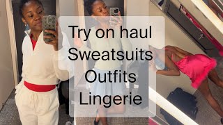 Tryon haul  sweatsuits  outfits  lingerie  fitting room  clothing haul [upl. by Gaspar305]