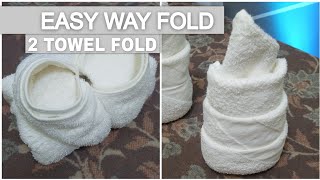 2 BEAUTIFUL WAYS TO FOLD TOWEL [upl. by Campman]