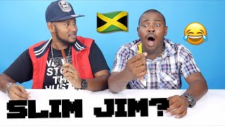 Jamaicans Try Slim Jim WORST OF ALL TIME [upl. by Olivero]