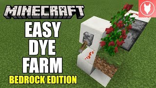 Minecraft Bedrock  Easy Dye Farm Tutorial  Xbox  MCPE  Windows 10  Switch [upl. by Idac]