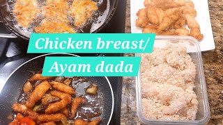 Resep Dada Ayam Crispy  Saus Asam Manis Fried chicken Panko sweet sour chicken [upl. by Nednarb]