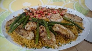 Receta de hoy paella a la plancha con rabas fritas [upl. by Anined]