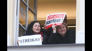 Atsakė kas paskatino naują mokytojų streiką galutinį sprendimą priėmė po susitikimo su ministru [upl. by Adnoloy]