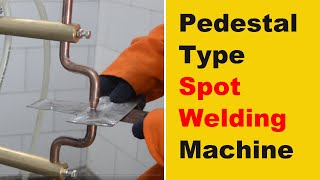 Pedestal Type Spot Welding Machine  10 KVA Foot Operated Spot Welder [upl. by Ahserkal901]