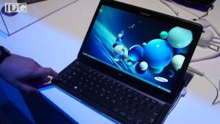 Samsungs ATIV Q tabletlaptop hybrid runs Windows and Android [upl. by Entirb833]