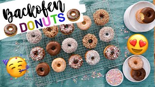 Schnelles Rezept für Donuts aus dem Backofen  Ohne Donutmaker  BackofenDonuts 🍩 [upl. by Trevar]