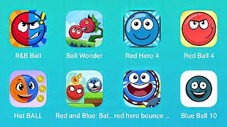 Ball Wonder Red amp Blue Ball Red Hero 4 Red Ball 4 Hat Ball Blue Ball 10 and More Red Ball Games [upl. by Fernand]