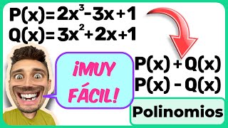 ✅ 👉¿Cómo SUMAR y RESTAR POLINOMIOS con DIFERENTES GRADOS FÁCIL y RÁPIDO R1415 [upl. by Esdnil]