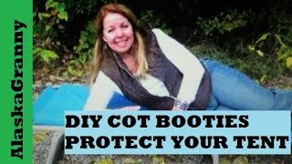 Camp Cot Booties to Protect Your Tent Floor DIY [upl. by Greenleaf792]