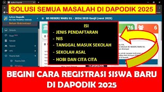 CARA REGISTRASI SISWA BARU DI DAPODIK 2025 [upl. by Pelpel845]