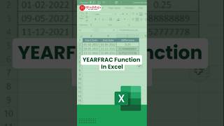 YEARFRAC in Excel  How to Calculate Number of Days Between Two Dates in Excel exceltutorial [upl. by Ttessil895]