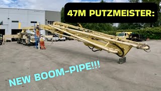 Repiping a PUTZMEISTER 47M boom pump [upl. by Joe]