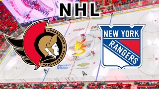 Ottawa Senators vs New York Rangers  2024 NHL Play by Play Live Score [upl. by Thierry]