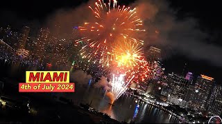 Fireworks 4th of July Bayside Miami Fl USA 2024 [upl. by Yancey]