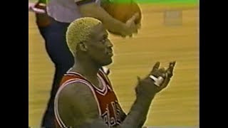 Dennis Rodman 6pts20rebs4stls vs Cavaliers 1998 [upl. by Llednahc95]