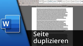 Word Seite duplizieren  Word Seite kopieren ✅ Tutorial [upl. by Salem]