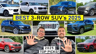 BEST 3Row Midsize SUVs for 2025  Our TOP PICKS After Reviewing ALL of Them Top 10 [upl. by Ahsakal]