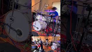 Drumming a soulful funk fusion groove in a live session with band [upl. by Ardnuahs505]