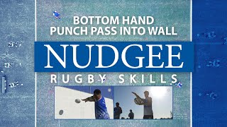 Nudgee Rugby Skills  Bottom Hand Punch Pass Into Wall Catch Pass [upl. by Arnoldo]