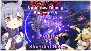 Keqing VS Shielded Horse  Genshin Impact [upl. by Montague]