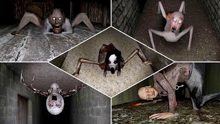 Crawling Enemies Jumpscare In Granny Vs Granny Chapter Two Vs Slendrina Games [upl. by Heddi]