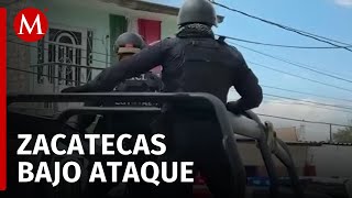 Policías de Zacatecas decomisan armamento del grueso calibre tras un enfrentamiento armado [upl. by Whatley]