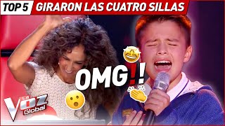 GIRARON TODAS las SILLAS con sus IMPRESIONANTES voces en La Voz Kids [upl. by Ahsek]