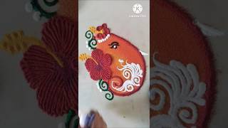 Ganesha rangoli 🌺 rangoli ganesharangoli festival shorts [upl. by Berkie]