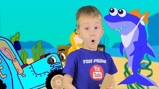 Baby shark blue tractor kids songs 0 [upl. by Metcalf555]