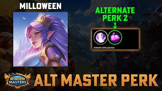 Minion Masters Alternate Master Perk  Milloween  Xanian Spellbook  Explained and Demonstrated [upl. by Maurey]