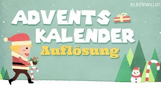 Die Auflösung zu unserem Adventskalender [upl. by Jecho]