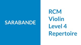 RCM Level 4 Repertoire Handel Sarabande [upl. by Ahens]