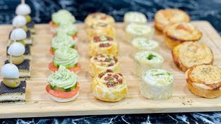 5 IDÉES DAMUSEBOUCHE AVEC ET SANS CUISSON POUR APÉRITIFS DÎNATOIRE 🧀 [upl. by Hally631]