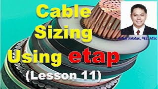 Cable Sizing Using ETAP [upl. by Nodnil924]