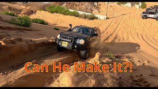 Jeep Grand Cherokee 57 Supercharged Vs Jeep Wrangler Stroker Who Can Climb The Mega Sand Dune💥 [upl. by Sivad]